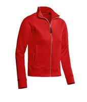 Full zip Sweatjack Ladies Anna Red  XS  t/m  XXL (Uitlopend product)