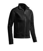 Full zip Sweatjack Ladies Anna Black  XS  t/m  XXL (Alleen maat XS en XL leverbaar) (Uitlopend product)