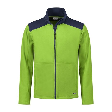 Fleecevest Trento  Lime/Real Navy  S  t/m  5XL (Maat S en L leverbaar vanaf 22-05-2025, M niet leverbaar)
