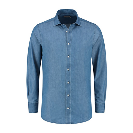 Shirt Felix Washed Denim S t/m 3XL (Maat S en M leverbaar vanaf 23-05-2024)