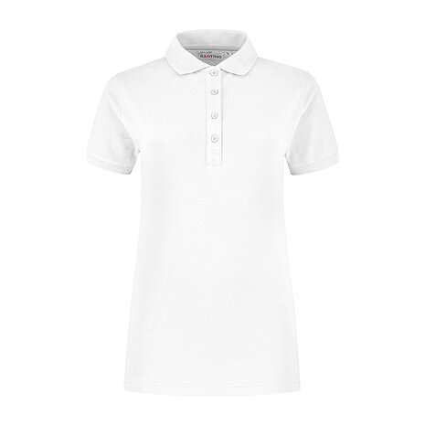 Poloshirt Max Ladies White XS  t/m  XXL   Nieuw! 