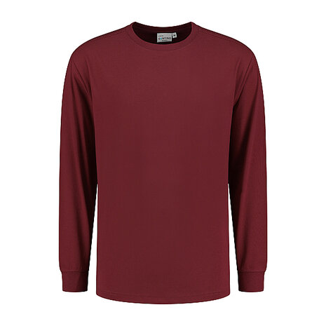 T-shirt Ledburg Long sleeve Burgundy XS t/m 6XL 