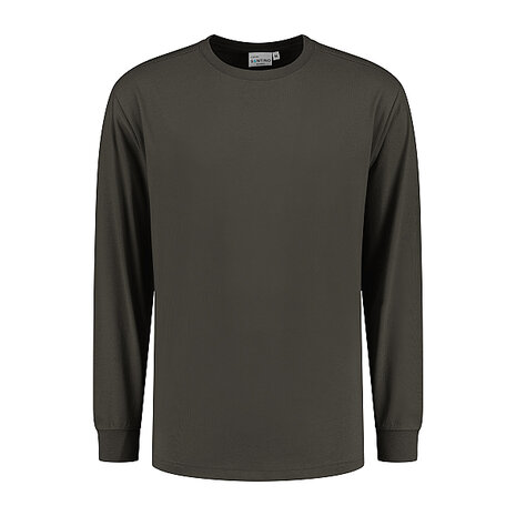 T-shirt Ledburg Long sleeve Charcoal XS t/m 6XL (Nog enkele maten leverbaar)