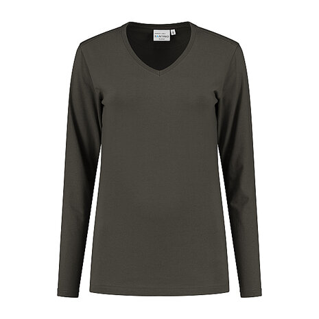 T-shirt Ledburg Ladies Long sleeve Charcoal XS t/m 6XL 