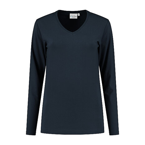 T-shirt Ledburg Ladies Long sleeve Dark Navy XS t/m 6XL (Maat XS, S en M niet leverbaar)
