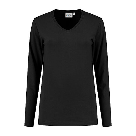 T-shirt Ledburg Ladies Long sleeve Black XS t/m 6XL 