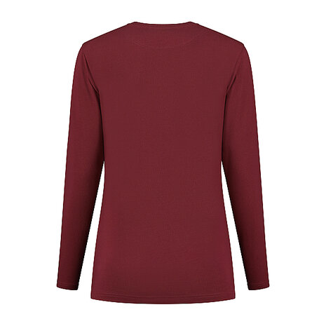 T-shirt Ledburg Ladies Long sleeve Burgundy XS t/m 6XL 