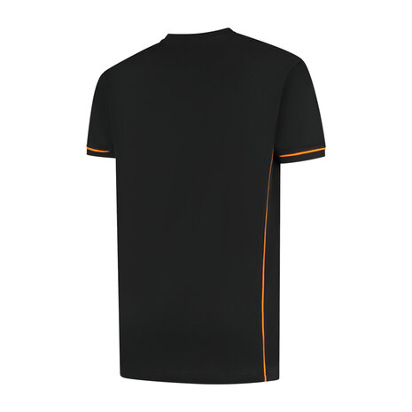 T-shirt Cal Black/Orange S t/m 5XL (Maat 4XL en 5XL leverbaar medio mei)