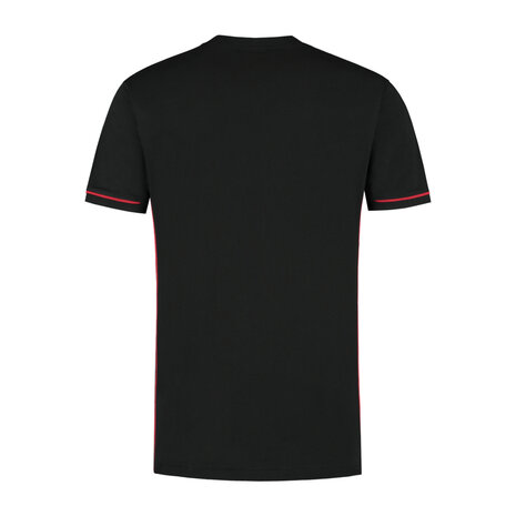 T-shirt Cal Black/Red S t/m 5XL (Maat 4XL en 5XL leverbaar medio mei)