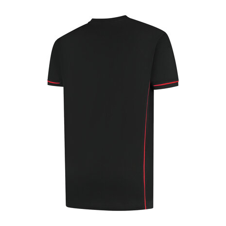T-shirt Cal Black/Red S t/m 5XL (Maat 4XL en 5XL leverbaar medio mei)