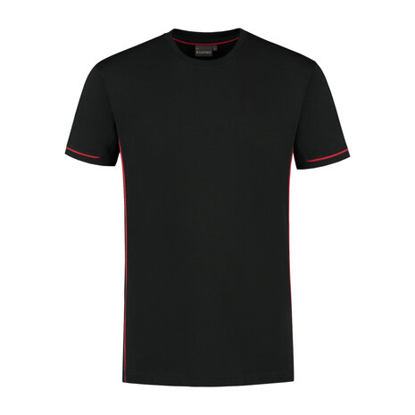 T-shirt Cal Black/Red S t/m 5XL (Maat 4XL en 5XL leverbaar medio mei)