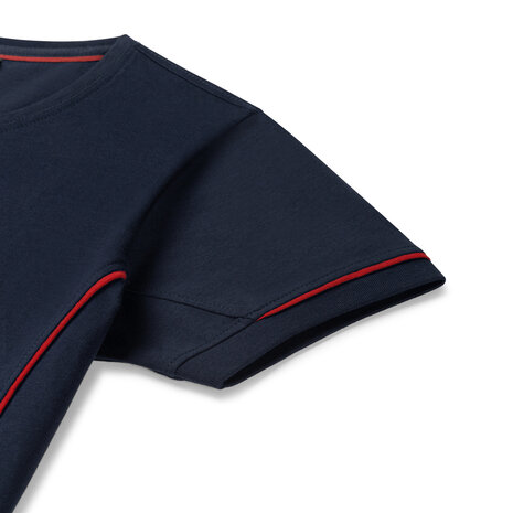 T-shirt Cal Real Navy/Red S t/m 5XL (Maat 4XL en 5XL leverbaar medio mei)