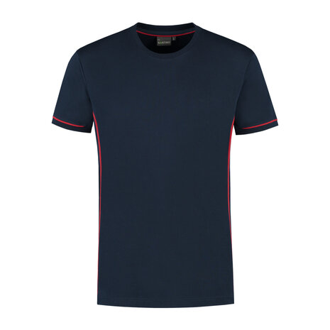 T-shirt Cal Real Navy/Red S t/m 5XL (Maat 4XL en 5XL leverbaar medio mei)