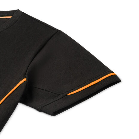 T-shirt Cal Ladies Black/Orange XS t/m XXL (Maat XS en XXL leverbaar medio mei)