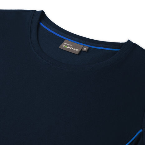T-shirt Cal Ladies Real Navy/Royal Blue XS t/m XXL (Maat XS en XXL leverbaar medio mei)