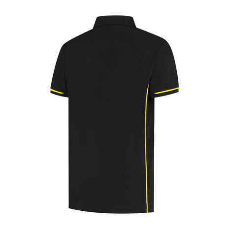 Poloshirt Carsen Black/Yellow S t/m 5XL (Maat 4XL en 5XL leverbaar medio mei)