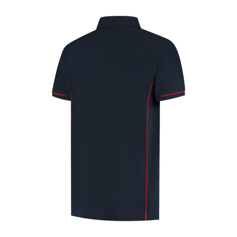Poloshirt Carsen Real Navy/Red S t/m 5XL (Maat 4XL en 5XL leverbaar medio mei)