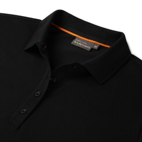Poloshirt Carsen Ladies Black/Orange XS t/m XXL (Maat XS en XXL leverbaar medio mei)