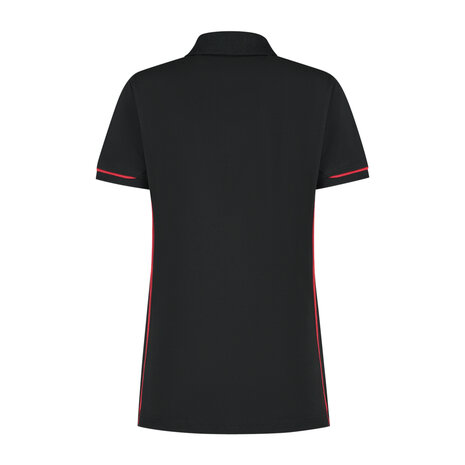 Poloshirt Carsen Ladies Black/Red XS t/m XXL (Maat XS en XXL leverbaar medio mei)