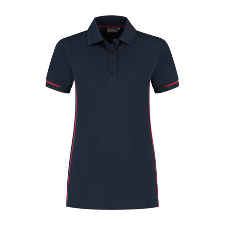 Poloshirt Carsen Ladies Real Navy/Red XS t/m XXL (Maat XS en XXL leverbaar medio mei)