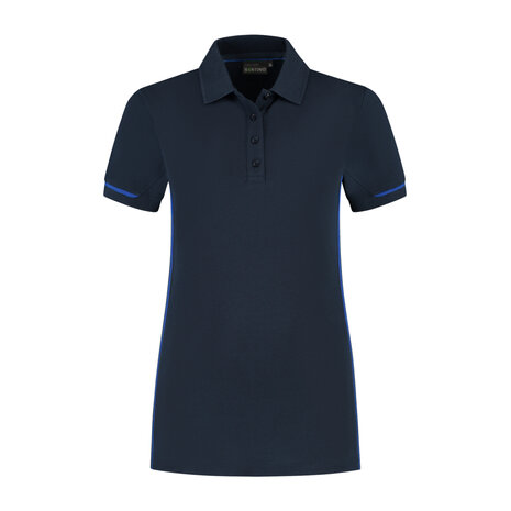 Poloshirt Carsen Ladies Real Navy/Royal Blue XS t/m XXL (Maat XS en XXL leverbaar medio mei)