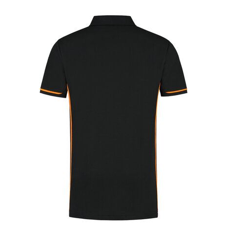 Poloshirt Carsen+ Black/Orange S t/m 3XL (Leverbaar medio mei)