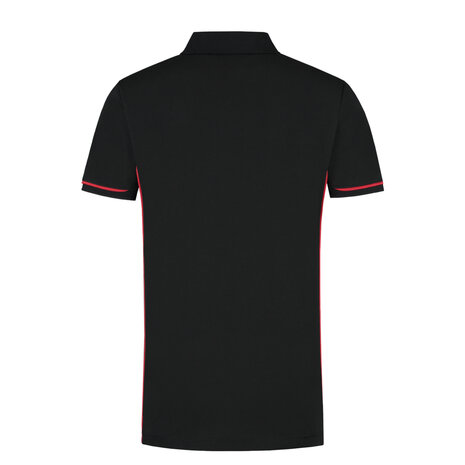 Poloshirt Carsen+ Black/Red S t/m 3XL (Leverbaar medio mei)