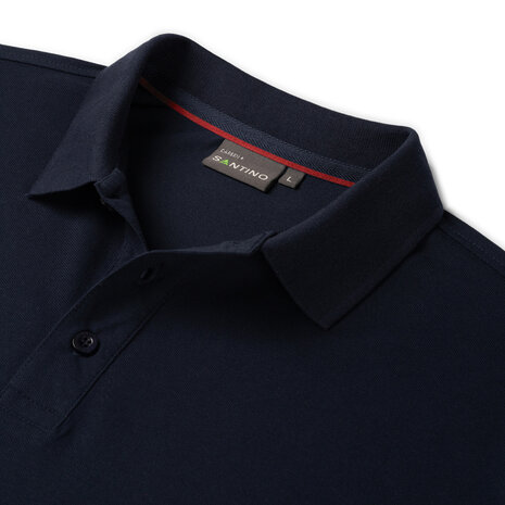Poloshirt Carsen+ Real Navy/Red S t/m 3XL (Leverbaar medio mei)