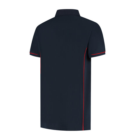 Poloshirt Carsen+ Real Navy/Red S t/m 3XL (Leverbaar medio mei)