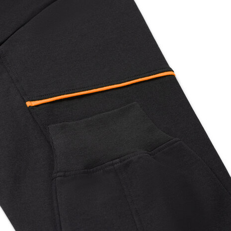 Zipsweater Collin Black/Orange S t/m 5XL (Maat 4XL en 5XL leverbaar medio mei)