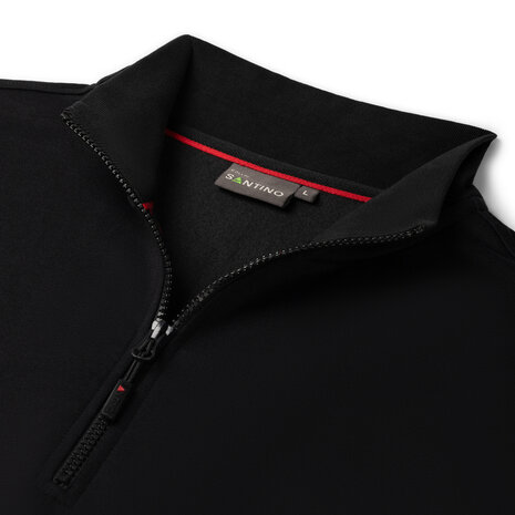 Zipsweater Collin Black/Red S t/m 5XL (Maat 4XL en 5XL leverbaar medio mei)
