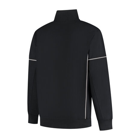 Zipsweater Collin Black/Sport Grey S t/m 5XL (Maat 4XL en 5XL leverbaar medio mei)