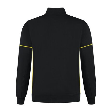 Zipsweater Collin Black/Yellow S t/m 5XL (Maat 4XL en 5XL leverbaar medio mei)