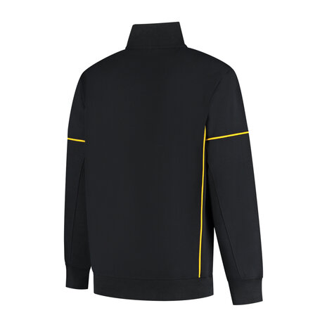 Zipsweater Collin Black/Yellow S t/m 5XL (Maat 4XL en 5XL leverbaar medio mei)