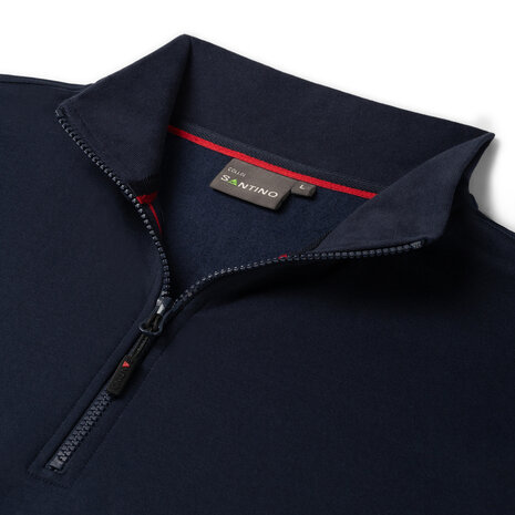 Zipsweater Collin Real Navy/Red S t/m 5XL (Maat 4XL en 5XL leverbaar medio mei)