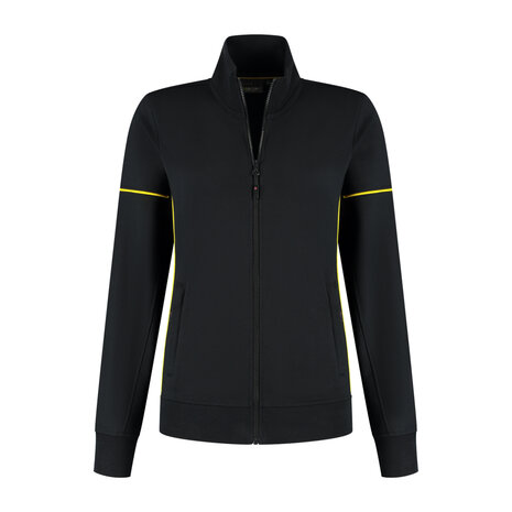 Sweatvest Colt Ladies Black/Yellow XS t/m XXL (Maat XS en XXL leverbaar medio juni)