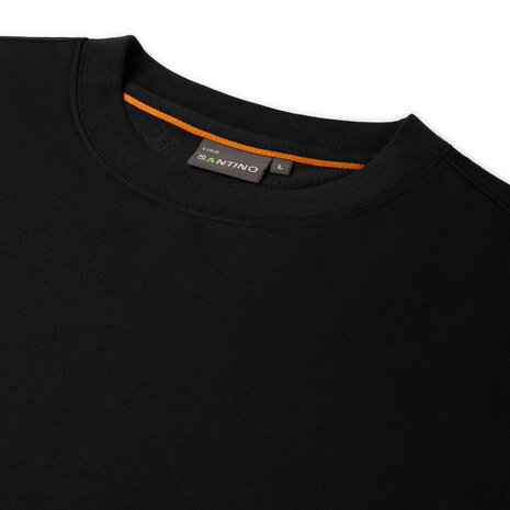 Sweater Chris Black/Orange S t/m 5XL (Maat 4XL en 5XL leverbaar medio mei)