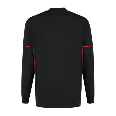 Sweater Chris Black/Red S t/m 5XL (Maat 4XL en 5XL leverbaar medio mei)