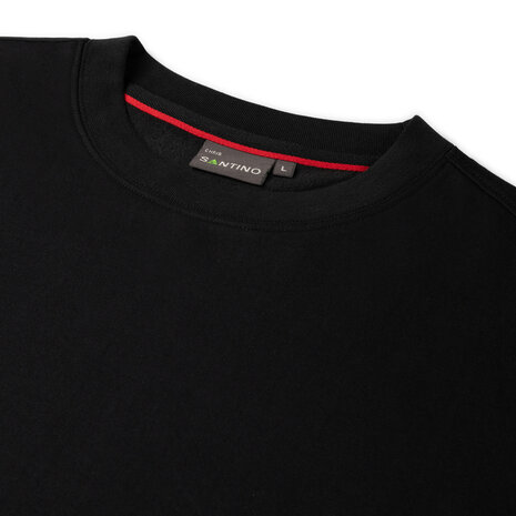 Sweater Chris Black/Red S t/m 5XL (Maat 4XL en 5XL leverbaar medio mei)