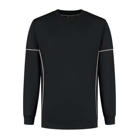 Sweater Chris Black/Sport Grey S t/m 5XL (Maat 4XL en 5XL leverbaar medio mei)