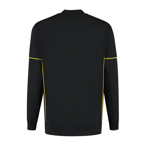 Sweater Chris Black/Yellow S t/m 5XL (Maat 4XL en 5XL leverbaar medio mei)