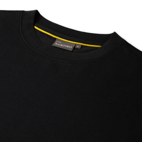Sweater Chris Black/Yellow S t/m 5XL (Maat 4XL en 5XL leverbaar medio mei)