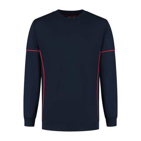 Sweater Chris Real Navy/Red S t/m 5XL (Maat 4XL en 5XL leverbaar medio mei)