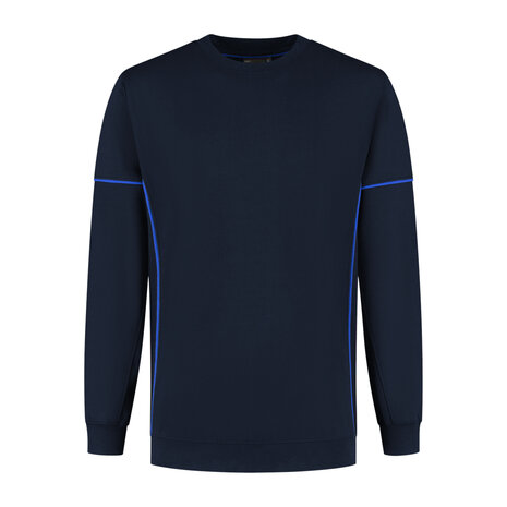 Sweater Chris Real Navy/Royal Blue S t/m 5XL (Maat 4XL en 5XL leverbaar medio mei)