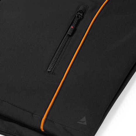 Softshell Jacket Curtis Black/Orange S t/m 5XL (Maat 4XL en 5XL leverbaar medio mei)