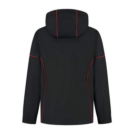 Softshell Jacket Curtis Black/Red S t/m 5XL (Maat 4XL en 5XL leverbaar medio mei)