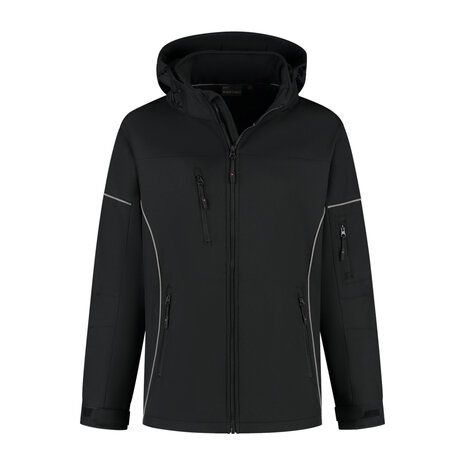 Softshell Jacket Curtis Black/Sport Grey S t/m 5XL (Maat 4XL en 5XL leverbaar medio mei)
