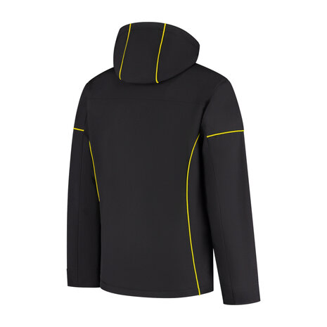 Softshell Jacket Curtis Black/Yellow S t/m 5XL (Maat 4XL en 5XL leverbaar medio mei)