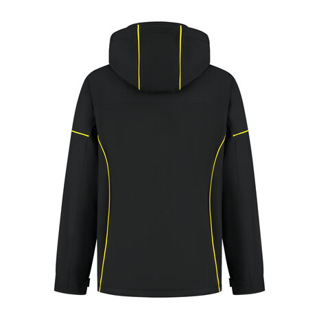 Softshell Jacket Curtis Black/Yellow S t/m 5XL (Maat 4XL en 5XL leverbaar medio mei)