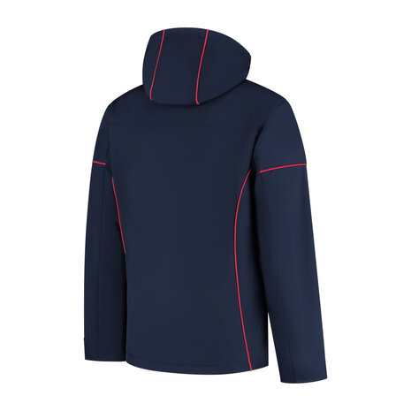 Softshell Jacket Curtis Real Navy/Red S t/m 5XL (Maat 4XL en 5XL leverbaar medio mei)